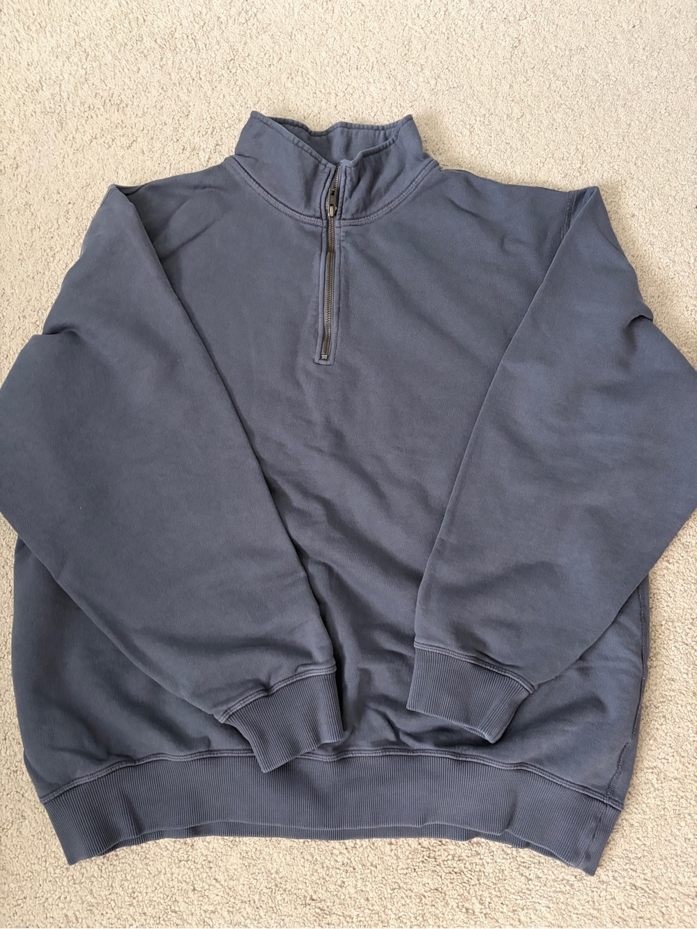 Men's Quarter-Zip Pullover Sweater in Navy